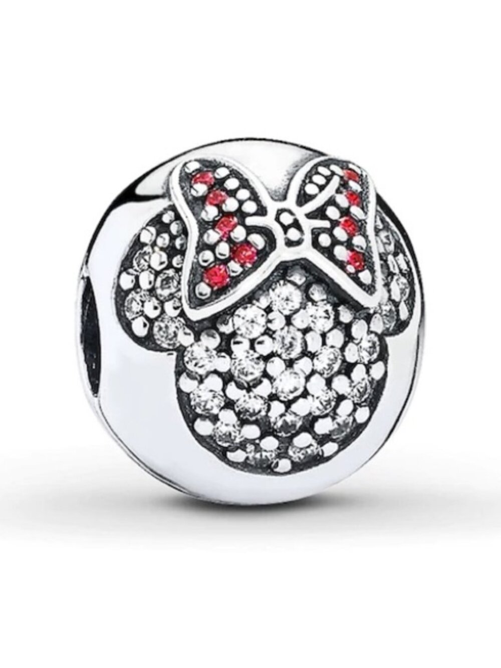 Pandora Disney Minnie Pave Clip Charm Authentic Disney World Disneyland CZ